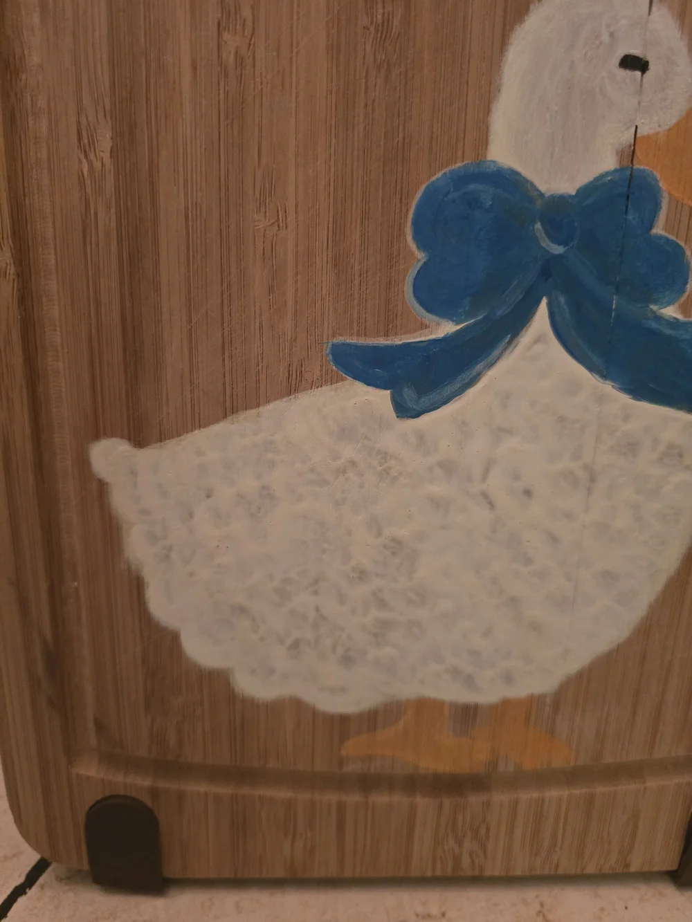 Hand Painted Country Goose Wood Wall Decor  Cottagecore Vintage